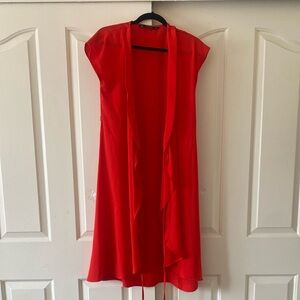 Zara Elegant Red Sleeveless Dress
